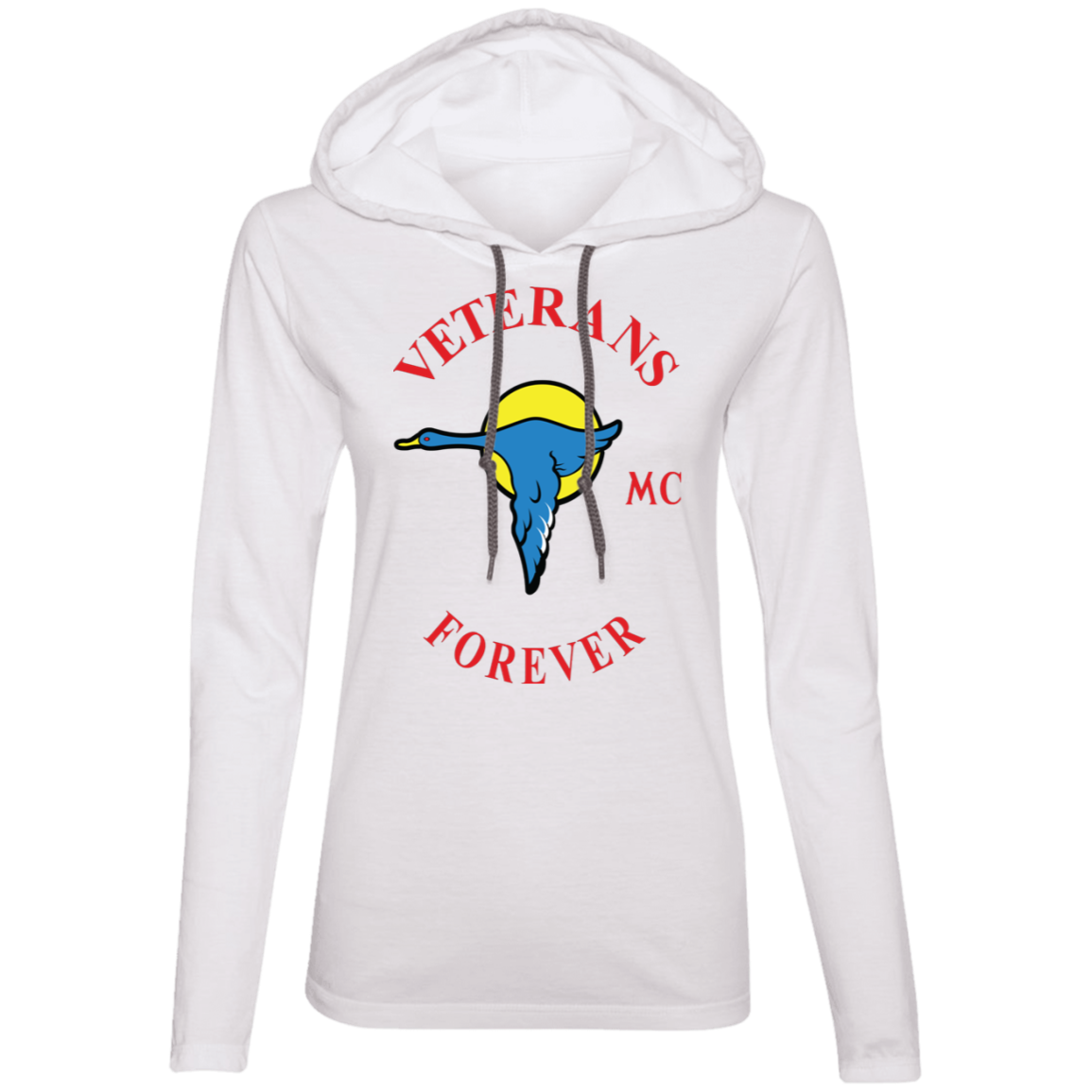 Veterans Forever goose logo with black 4500x5400 887L Ladies' LS T-Shirt Hoodie