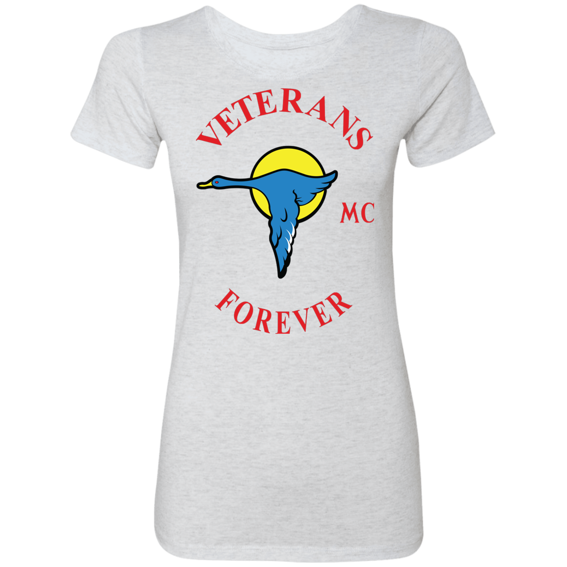 Veterans Forever goose logo with black 4500x5400 NL6710 Ladies' Triblend T-Shirt