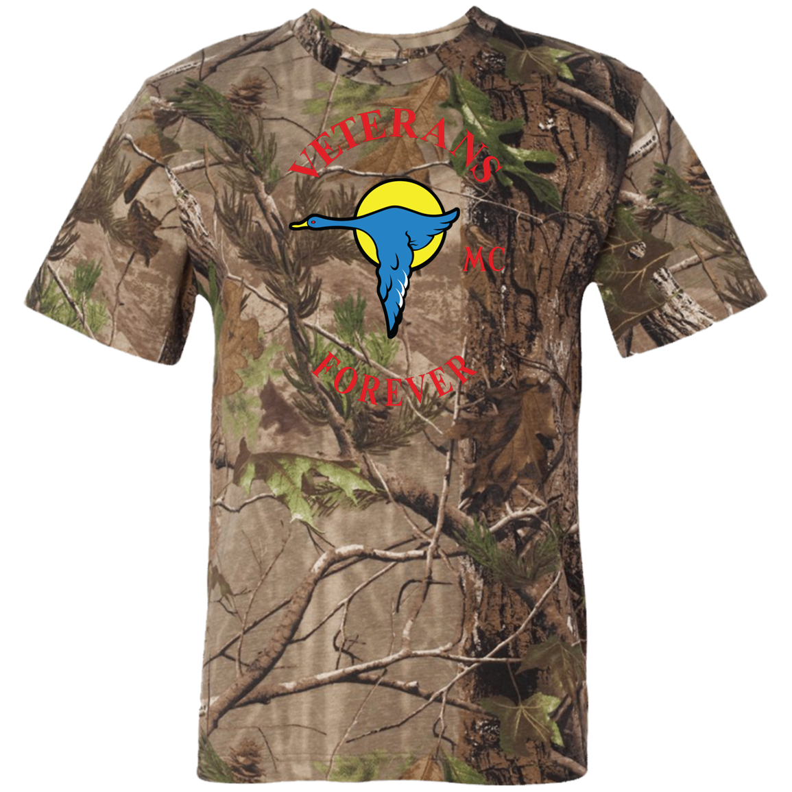 Veterans Forever goose logo with black 4500x5400 3980 Short Sleeve Camouflage T-Shirt