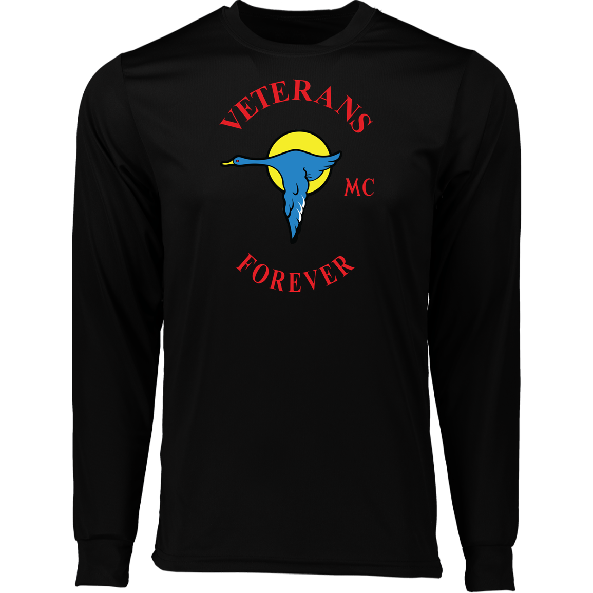Veterans Forever goose logo with black 4500x5400 788 LS Wicking T-Shirt