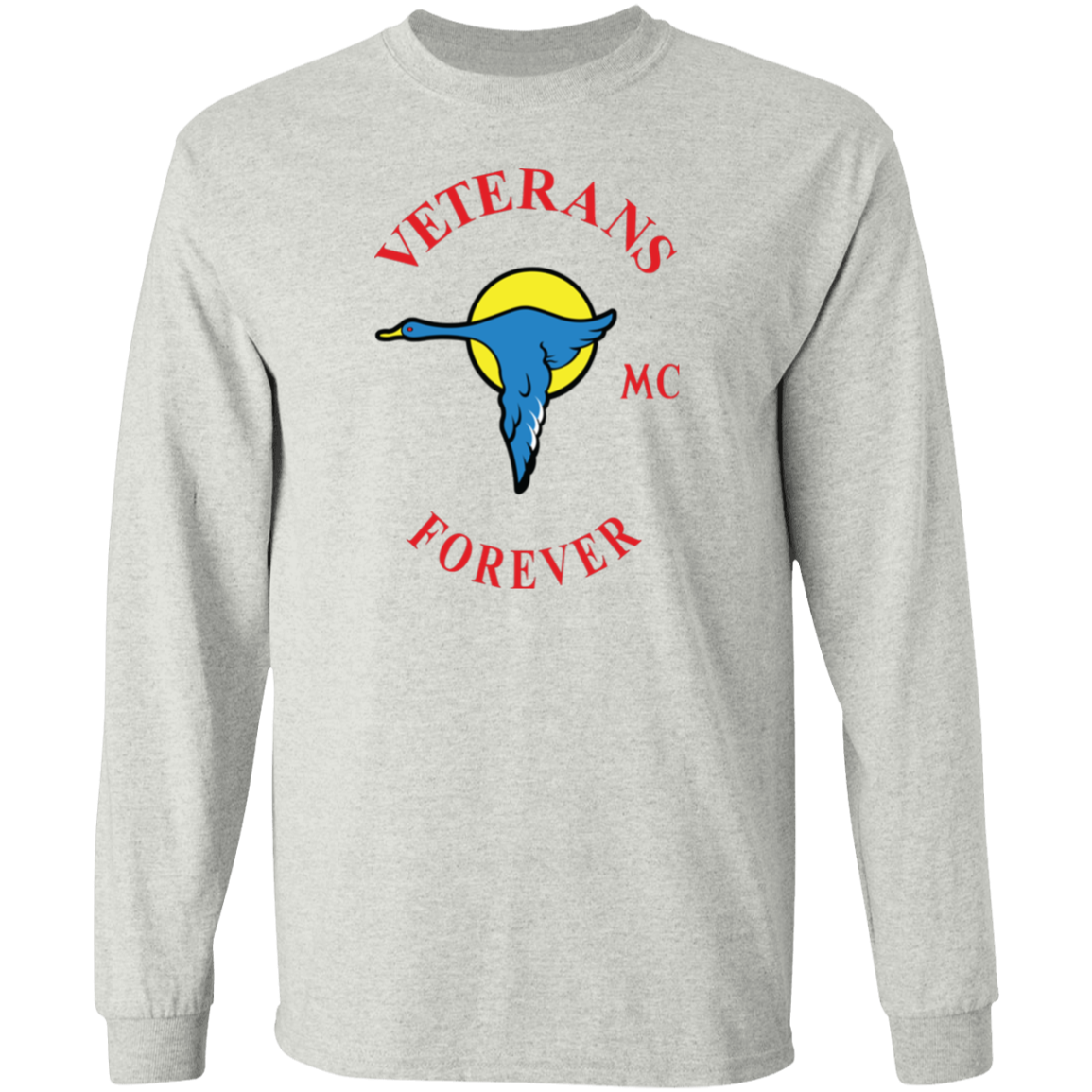 Veterans Forever goose logo with black 4500x5400 G240 LS Ultra Cotton T-Shirt