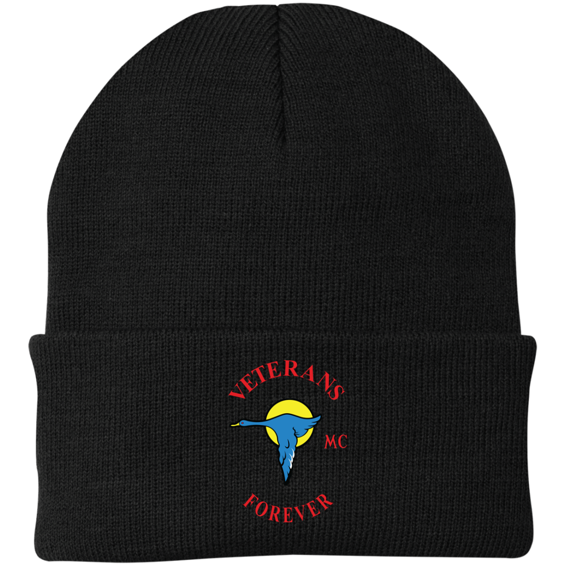 Veterans Forever goose logo with black 4500x5400 CP90 Knit Cap