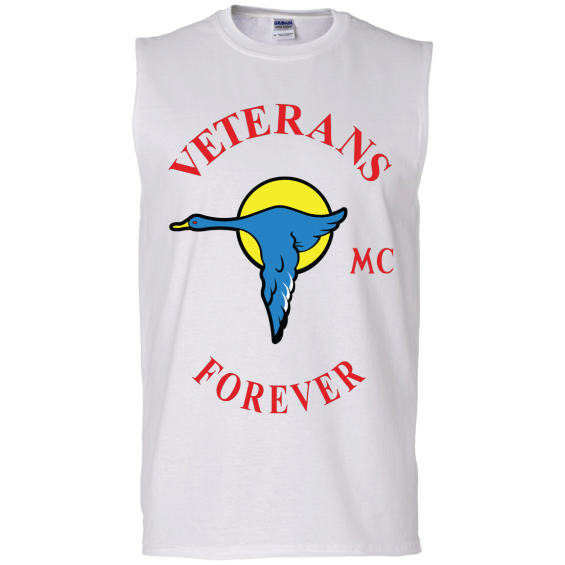 Veterans Forever goose logo with black 4500x5400 G270 Men's Ultra Cotton Sleeveless T-Shirt
